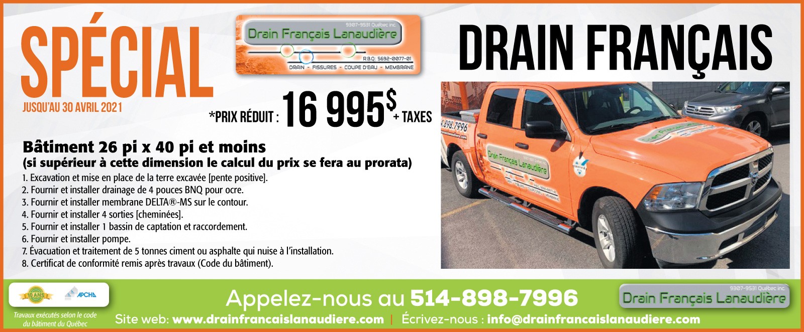 Promotion printemps 2021 - Système de drainage complet
